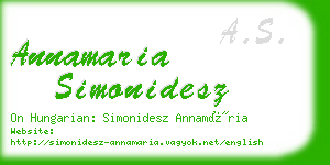 annamaria simonidesz business card